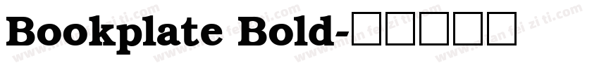 Bookplate Bold字体转换